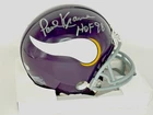 Paul Krause Signed Minnesota Vikings Riddell Speed Mini Helmet with Display Case