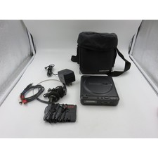 Vtg Sony Discman Portable CD Player Bundle AC Cassette Adapter Case Logic D-2