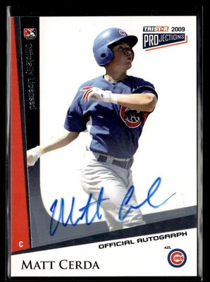 2009 TriStar PROjections Autographs Matt Cerda Auto AZL Cubs #27