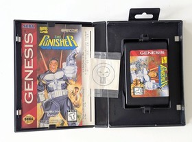 100% Complete! The Punisher Sega Genesis RARE Original Skull Tattoo Insert