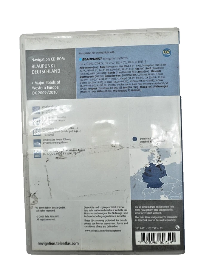 Navigation CD-ROM Blaupunkt, Major Roads of Western Europe DX 2009/2010 - Bild 2 von 4