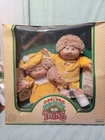 Vintage Cabbage Patch Kids Twins 1985 Yellow Outfits w/Wheat Hair Green Eyes