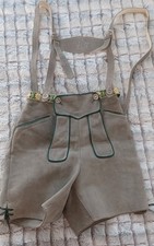 Vintage Oktoberfest German Suede Lederhosen - 24in Waist Runs Very Small