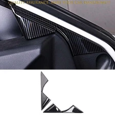 Carbon Fiber A Pillar Front Triangle Cover Trim 2PC For Mazda 6 Atenza 2016-2017