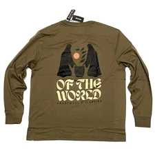 Jiberish Smartwool T Shirt Tee Sz M Supima Cotton Graphic Of The World Long Slve