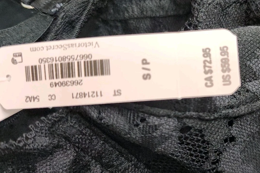 UNDERCOVER Abito donna Victoria's Secret taglia small nero mini pizzo floreale slip