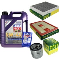 Inspektionspaket 5L Liqui Moly 5W-40 FüR VW Polo 1.2 TSI 16V 1.4 Skoda Fabia III