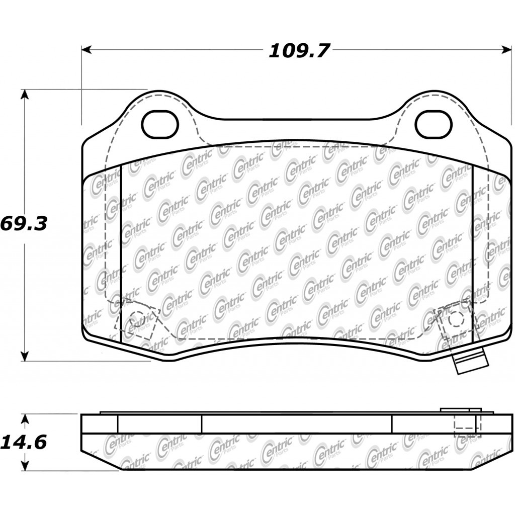 StopTech For Maserati Quattroporte 2014-2017 Brake Pads Posi-Quiet Semi-Metallic