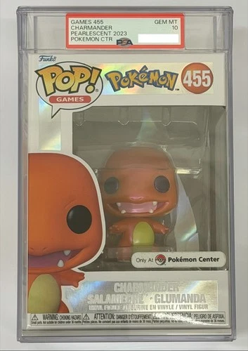 Charmander Pearlescent 2023 Pokemon Center Funko POP! 455 PSA GEM MT 10 IN HAND!