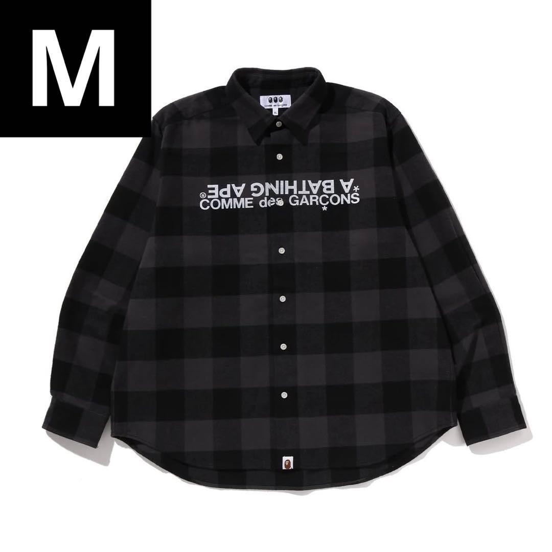 BATHING APE COMME des GARÇONS Osaka Black Block Check Shirt Long 