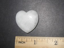 29mm POLISHED RARE NATURAL CRYOLITE STONE MINERAL HEART GREENLAND ~ 12.9grams *1