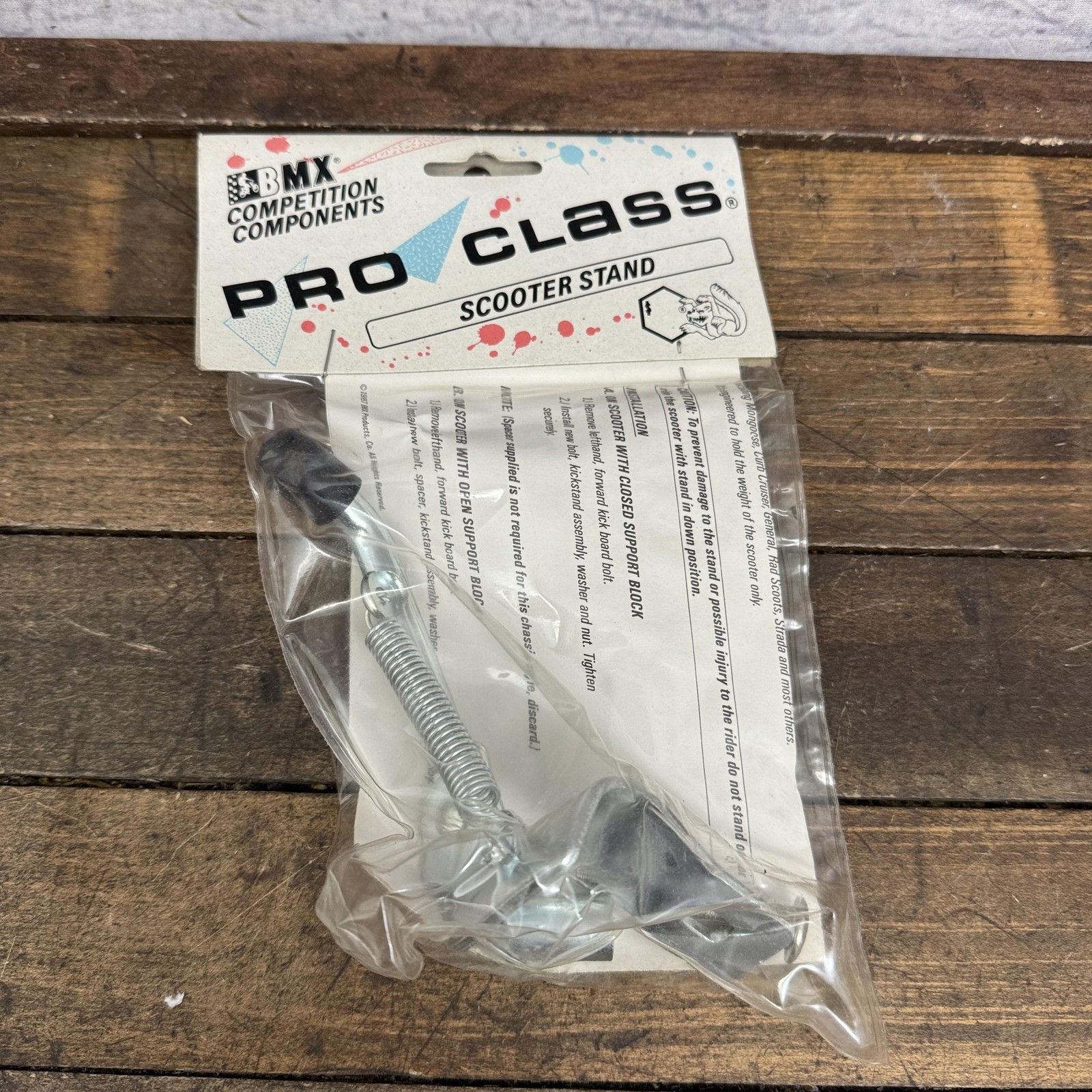 Vintage Mongoose BMX Pro Class Scooter Kickstand 1987 NOS St