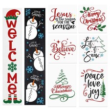 Christmas Stencils for Crafts Reusable Let It Snow Stencil for Porch Signs