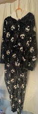 Tim Burton  s Disney Nightmare Before Christmas One Piece Pajamas Hood 2XL Womens