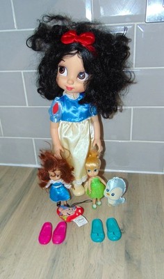 Disney Store Animator Puppe Konvolut Schneewittchen 16 Zoll, Tinkerbell & Belle Mini's