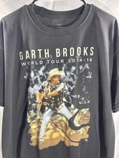 Garth Brooks World Tour 2014-16 Graphic Band T Shirt Black Country Music Mens XL