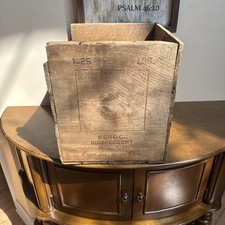 Vintage Schock Independent Oil Co. WOODEN CRATE SHIPPING Mount Joy. PA.