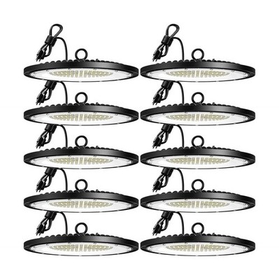 Amico 200W 10 Pack UFO LED High Bay Light 28,000lm 5000K LED High Bay Lights ...
