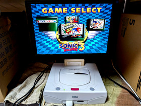 Sega Saturn White Console Power Memory Sonic Jam Sonic R Box