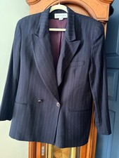 Vintage Jones New York Navy Blue Wool Blazer Women  s Sz 14