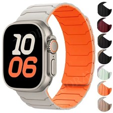 Magnetic Silicone Band For Apple iWatch Strap Series 11 10 9 8 7 6 SE Ultra 49mm