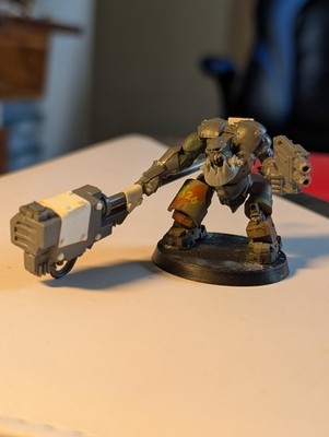 Warhammer 40k Custom Kitbashed Ork Big Mek Grimdark Painted Massive Posable...