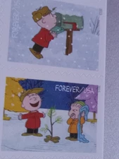 Charlie Brown Christmas Forever Postage Stamps Peanuts Snoopy New 20 Unused