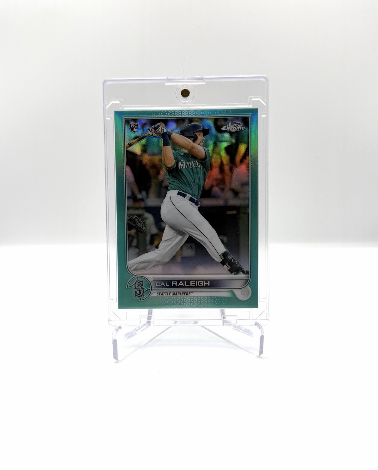 2022 Topps Chrome - Cal Raleigh #149 Aqua Refractor /199 (RC)