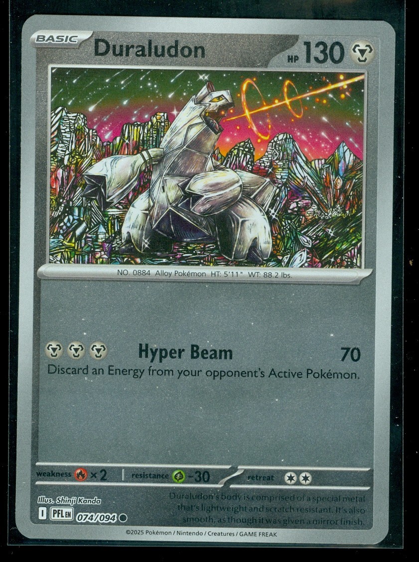 Pokemon DURALUDON 074/094 - Phantasmal Flames - Rev Holo - MINT