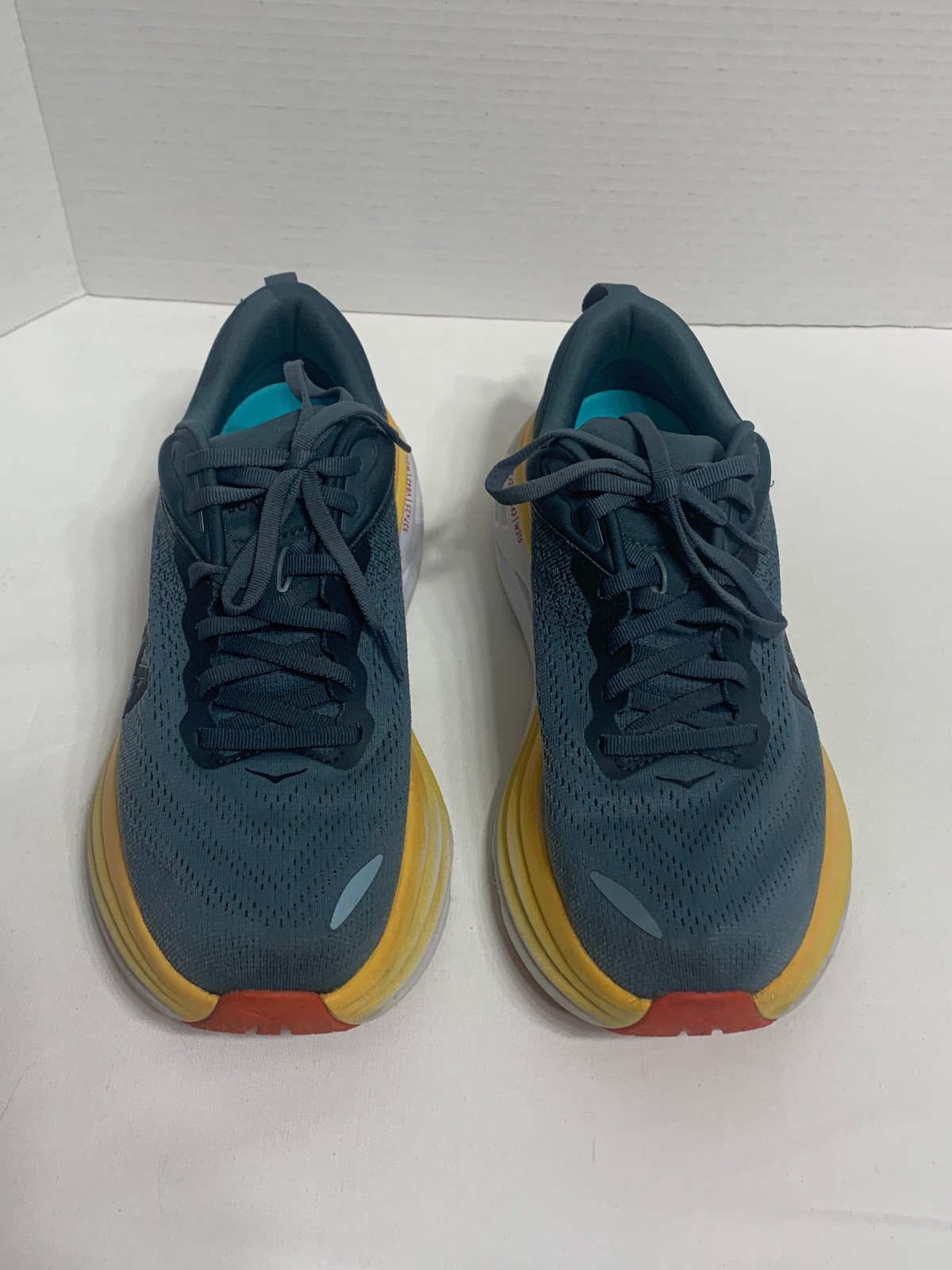 Hoka One One Bondi 8 Shoes Mens Size 8D Gray Yellow Running Sneakers Max Cushion thumbnail 3