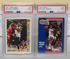 1991 Upper Deck Basketball Card #69 & Fleer #220 MICHAEL JORDAN PSA 9 MINT