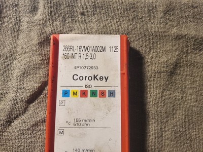 SANDVIK 266RL-16VM01A002M 60 INT R 1,5-3,0 1135 CARBIDE LAYDOWN