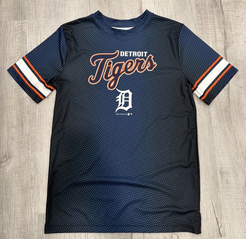 Detroit Tigers Navy and Orange Kids Unisex Jersey Size Large 14-16