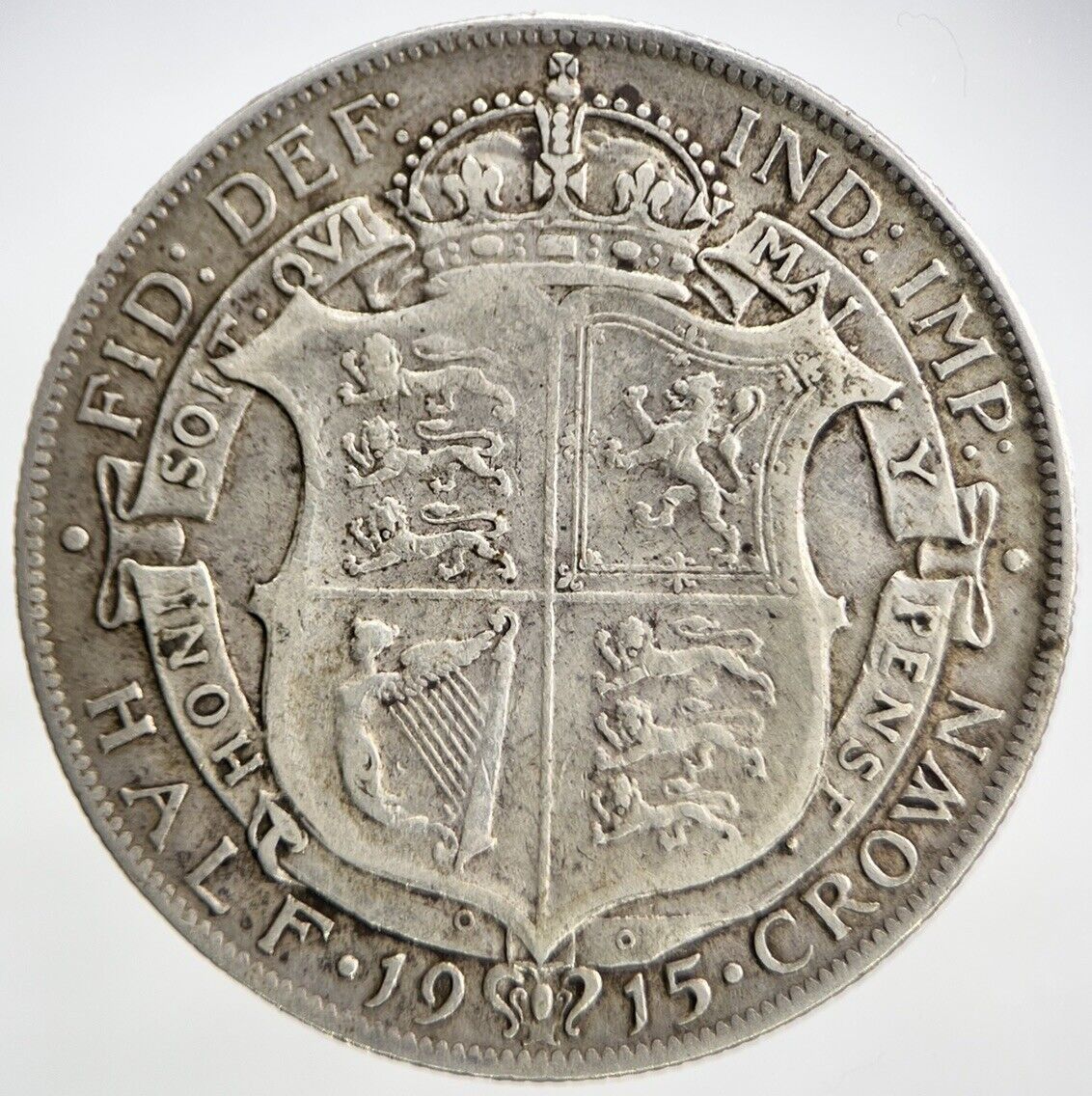 1915 George V Half-Crown | British Silver Coin | Fine Collectable
