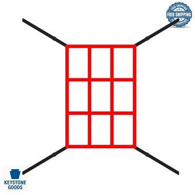 Portable Baseball Strike Zone Target Net - Improve Pitching Accuracy