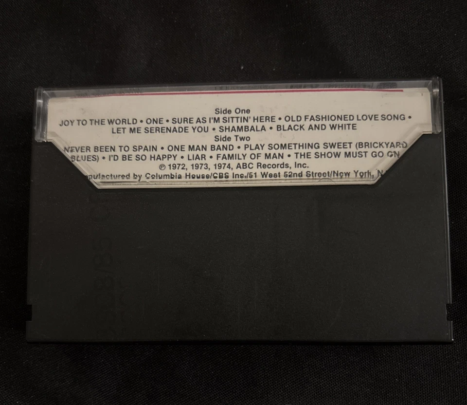 Three Dog Night - Joy To The World Their Greatest Hits Cassette Tape 1974 ABC - Image 2 of 4