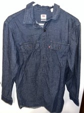 Vintage Levi's RED TAB Men  s Long Sleeve Button Up Blue Denim Shirt Sz Small