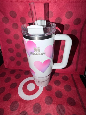#ad #ad Stanley Target 30oz Tumbler Valentine#x27;s Day Frost Gradient Pink And White Hearts $64.99