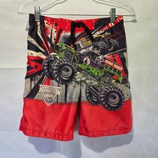 Monster Jam Boys Size 7 Swimming Shorts Grave Digger  Max D