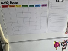 Zazzykid Magnetic Dry Erase Calendar for Fridge: Pack of 3-14.6 X 11.6 Magneti
