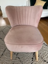 Dunelm Pink Velvet Chair
