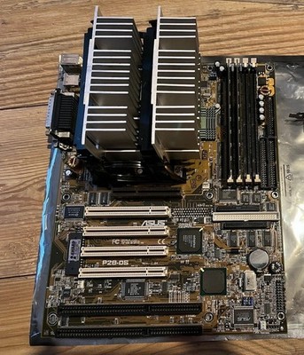 ASUS P2B DS + Dual Slot 1 Intel Pentium III 500MHz Katmai Retro pc 