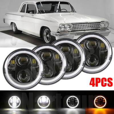 4PCS 5.75 5-3/4'' 6000K LED Headlights High/Lo Beam for Chevy Chevelle 1964-1970