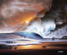 Ceramic Backsplash Tile Mural Beach Scene Kitchen/Bathroom/Shower - Misted Magic