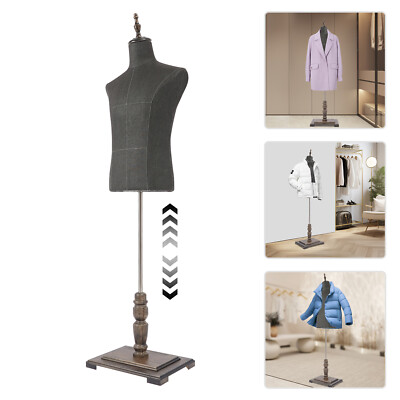 Mannequin Dress Form Male Mannequin Model with Stand, Half-length Model
