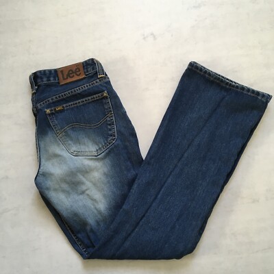 Lee Jeans Damen L28 L32 Blau Denim Desota Bootcut Mid Rise Western Vintage 