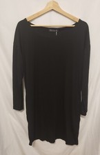 Coeur de Vague Shift Dress Sz Medium Black Pullover Long Sleeve