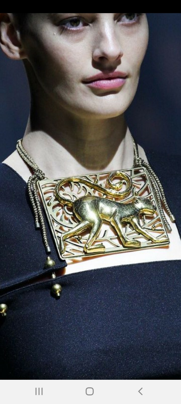 **Lanvin** Dress Monkey Plaque Statement Necklace… - image 12