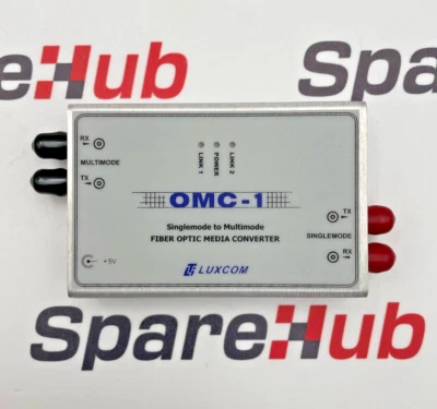 LUXCOM OMC1-ST-ST FIBER OPTIC MEDIA CONVERTER 1300NM SINGLEMODE ST to MULTIMODE - Photo 1/4