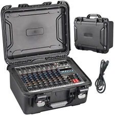 Pro 8 Channel Mixer w/Power Amplifier 700w w/Bluetooth Sound Package Powertable